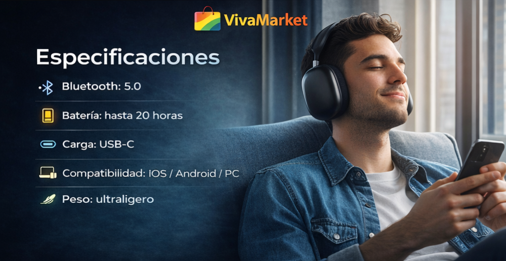 Auriculares Bluetooth 5.0 P9 Plus Max